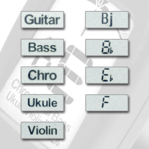 Elagon (TFM-101) Clip-On Multi-Instrument Tuner, Clear Display, 9 Tuning Modes for Various Instruments + Chromatic Tuning. - Image 3