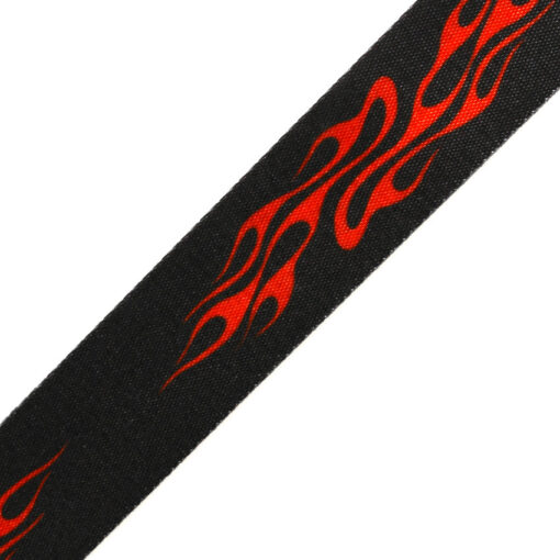 Elagon (RFD) Red Flamed Guitar Strap for Electric, Acoustic and Bass Guitar. Strongly Build and Great Looking Strap. - Image 3