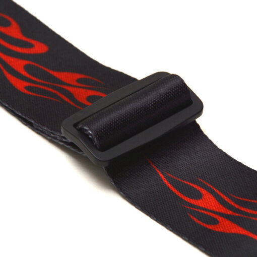 Elagon (RFD) Red Flamed Guitar Strap for Electric, Acoustic and Bass Guitar. Strongly Build and Great Looking Strap. - Image 2