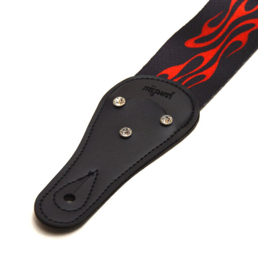 Elagon (RFD) Red Flamed Guitar Strap for Electric, Acoustic and Bass Guitar. Strongly Build and Great Looking Strap. - Image 5